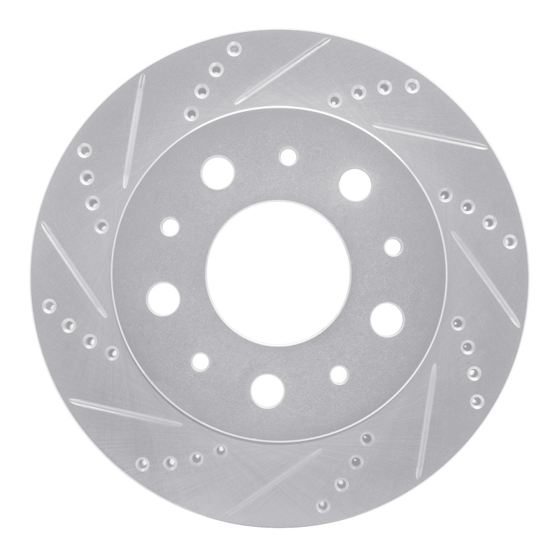Ram Promaster 2500 Brake Rotor (1) - Rear Left - R1 Concepts - Drilled & Slotted - Silver - `14-`21